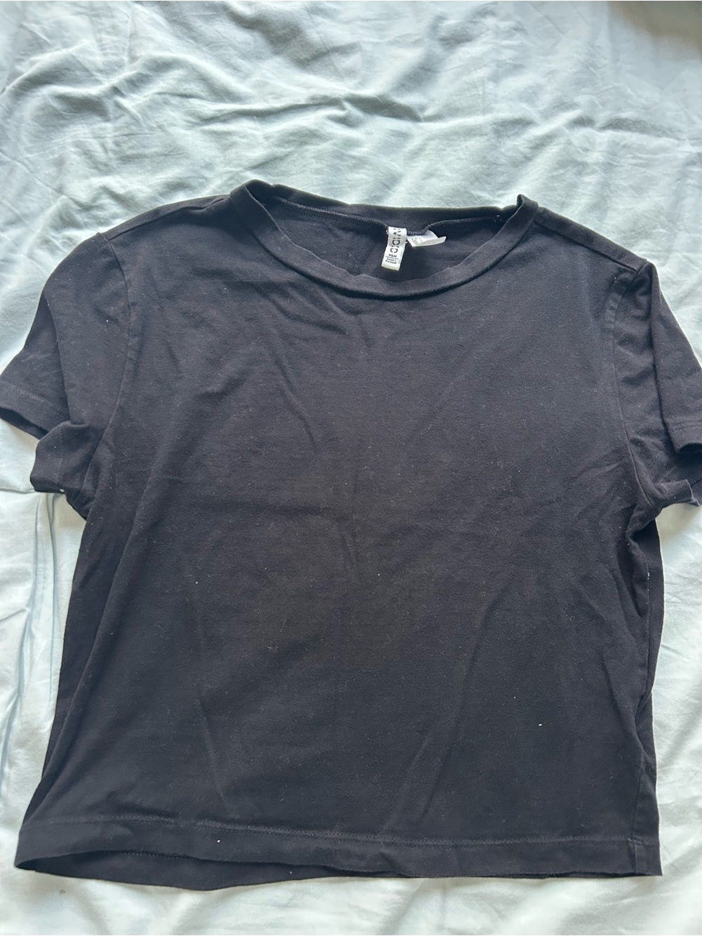 H&M Black Crop T-Shirt